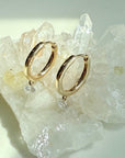 1/3 CTW Drilled Diamond Hoop Earrings in Gold - Camille Jewelry