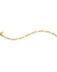 3.5mm Gold-Filled Figaro Chain Bracelet on white background– Timeless Elegance with Toggle Closure - Camille Jewelry