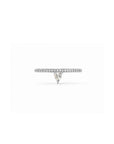 Front view of a skinny trillion pavé stacking ring in sterling silver on a white background by Camille Jewelry