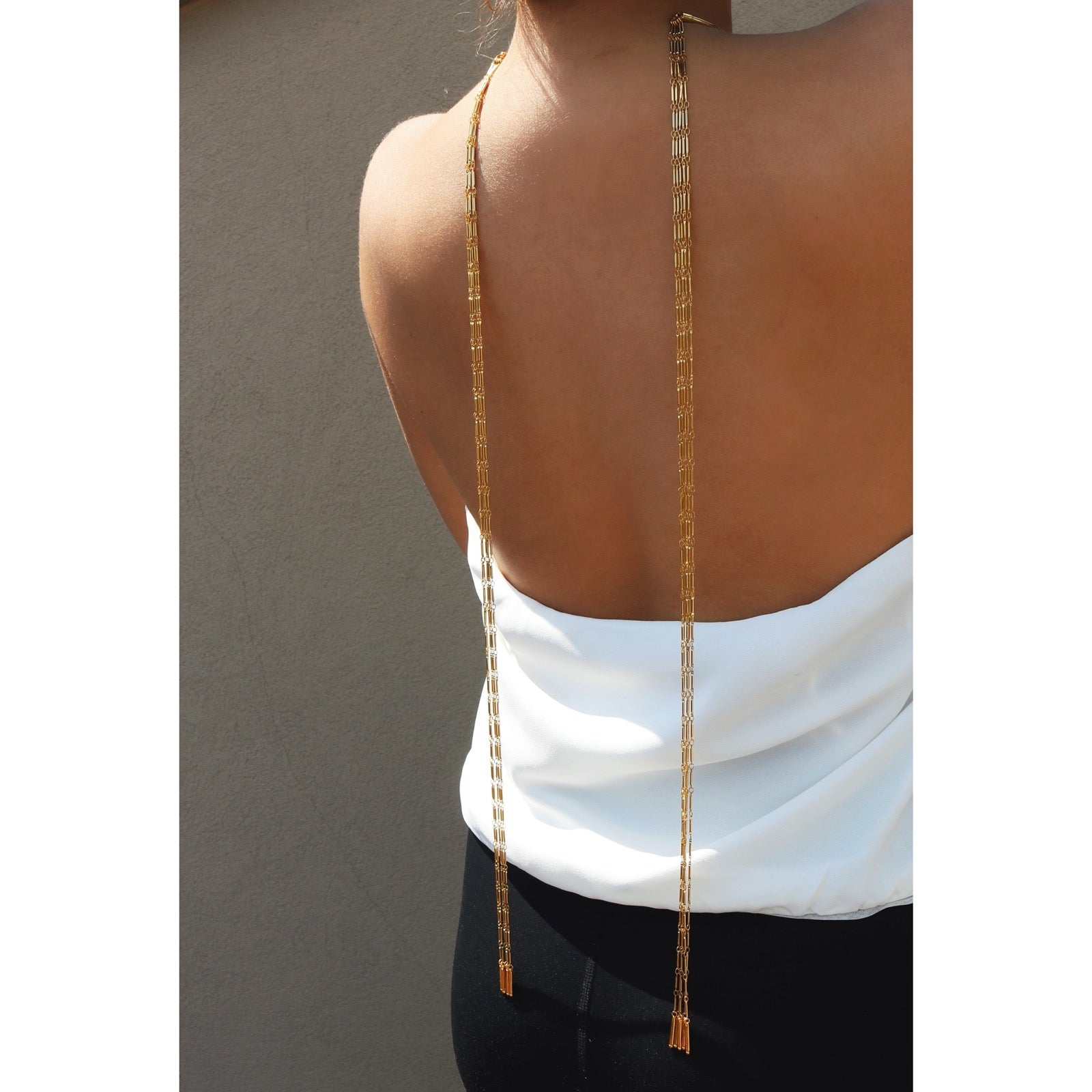 Shop Gold Scarf Chain Necklace | Camille Jewelry Shop Gold Scarf Chain Necklace | Camille Jewelry