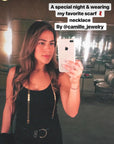Anuket Gold Scarf Necklace worn by customer– Versatile Layered Fashion Jewelry - Camille Jewelry