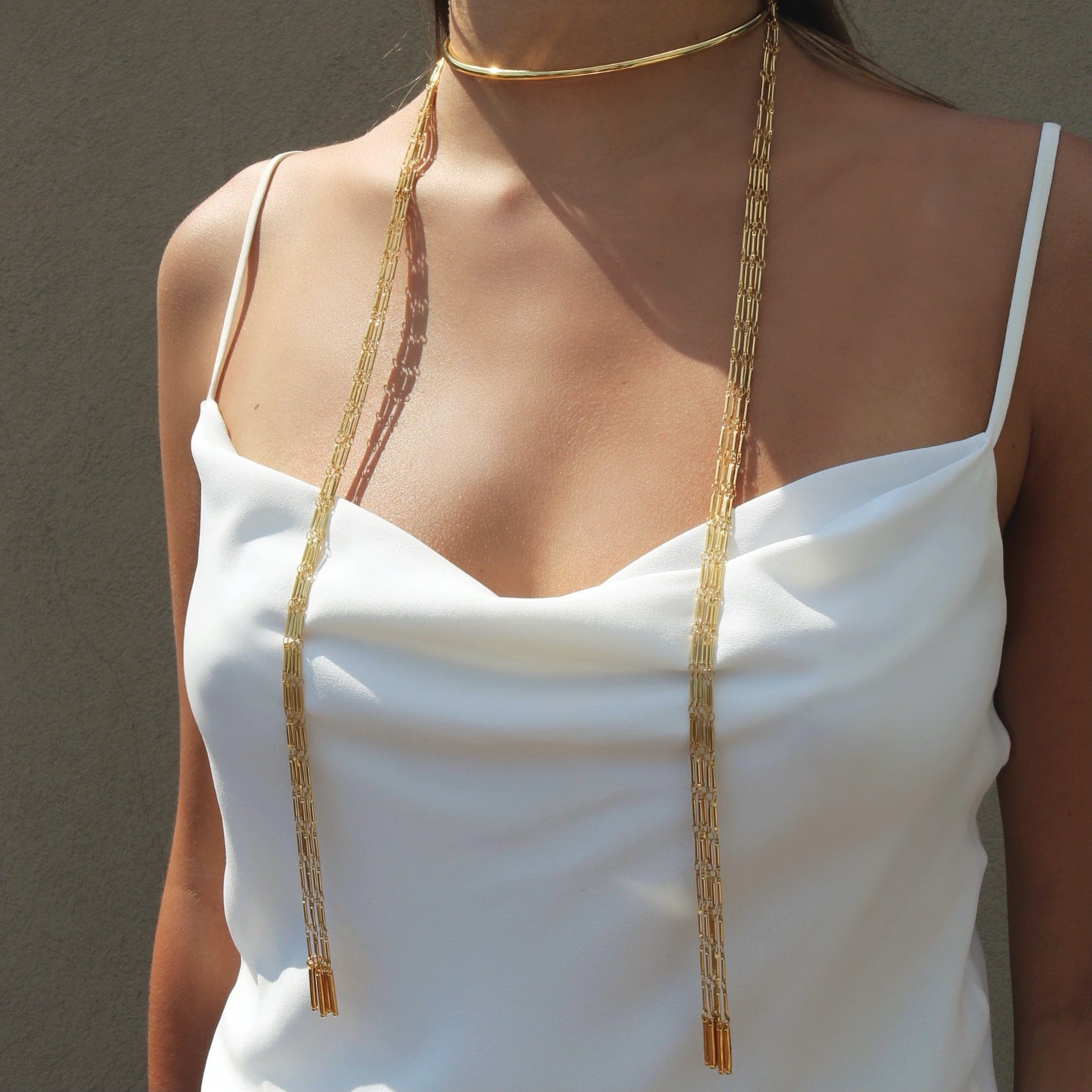 Anuket - Collar Scarf Chain Necklace - Camille Jewelry