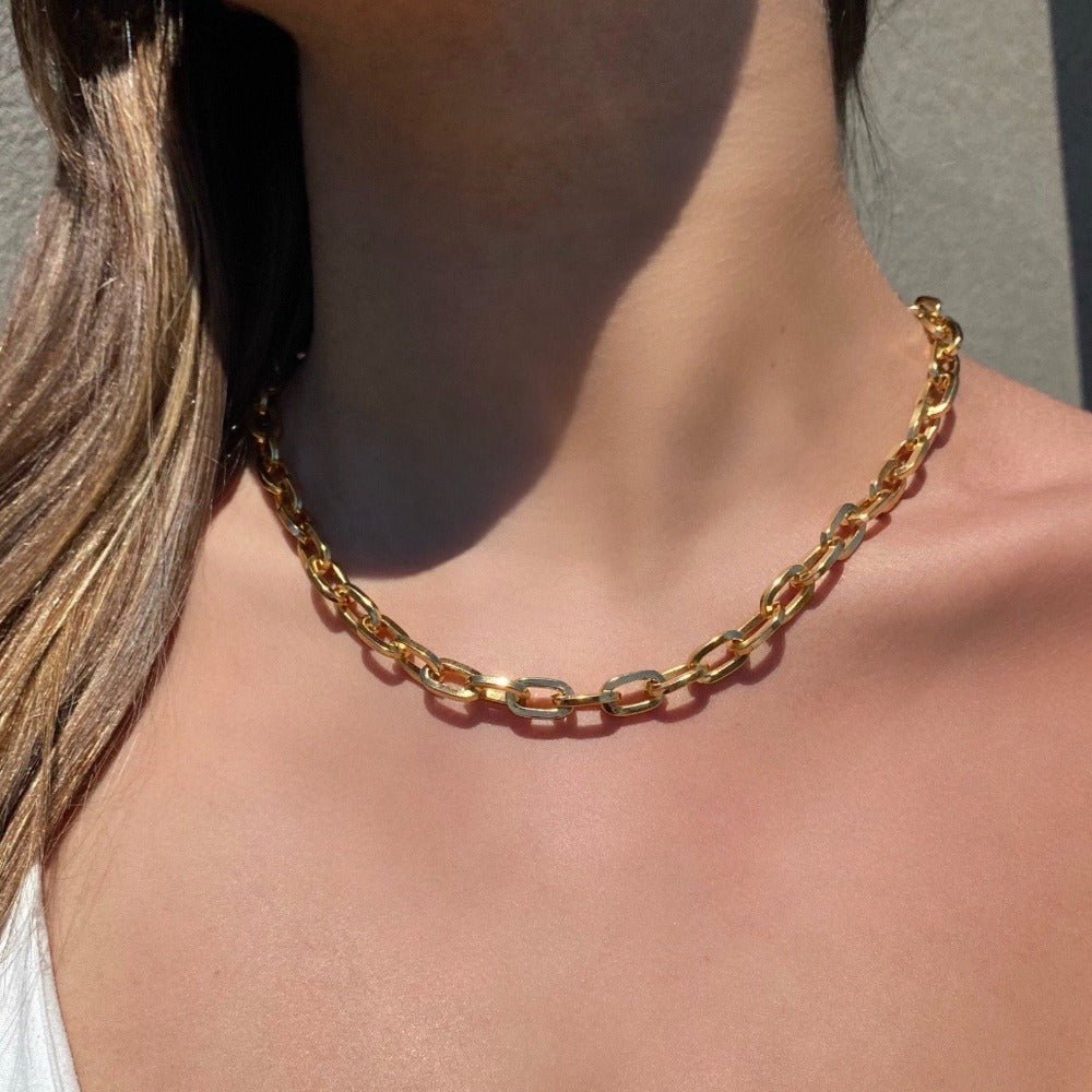 Ares - Bold Paperclip Chain Necklace - Camille Jewelry