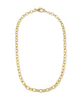 gold Double Link Chain Necklace – Timeless Chic Statement Jewelry on a white background- Camille Jewelry