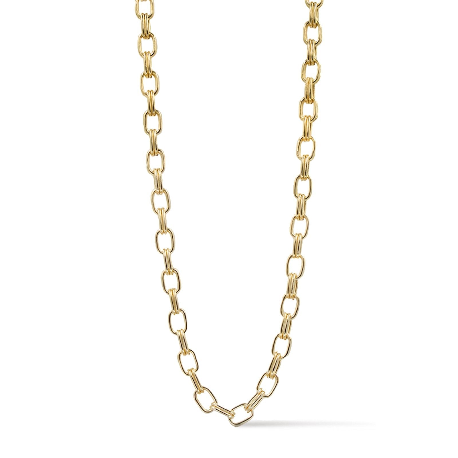 Ares- Double Link Gold Chain Necklace - Camille Jewelry