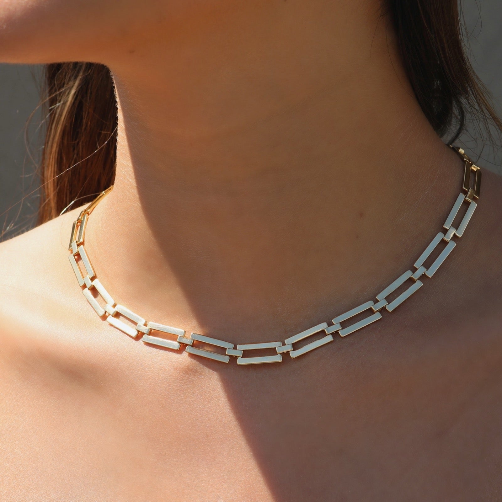 Ares - Rectangular Link Chain - Camille Jewelry