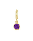 Birthstone Charm in 14K Gold, Bezel Set - Camille Jewelry