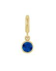Birthstone Charm in 14K Gold, Bezel Set - Camille Jewelry