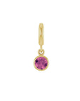 Birthstone Charm in 14K Gold, Bezel Set - Camille Jewelry