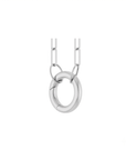 Circle Charm Holder Necklace in Solid 14K Gold - Camille Jewelry