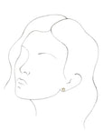 14k gold Diamond Accent Circle Stud Earrings on a sketch image - Camille Jewelry