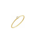 Natural diamond bezel Accent Stackable Ring - Camille Jewelry