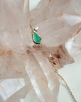 Diamond Emerald Bracelet – 14K Gold Pear - Shaped Emerald with Diamond Accent - Camille Jewelry