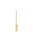 14K yellow gold Diamond Mini Interlocking Heart Necklace side view - Camille Jewelry
