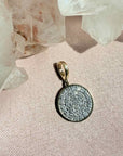 Diamond Pavé Disc Charm in Solid 14K Gold - Camille Jewelry