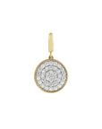 Diamond Pavé Disc Charm in Solid 14K Gold - Camille Jewelry