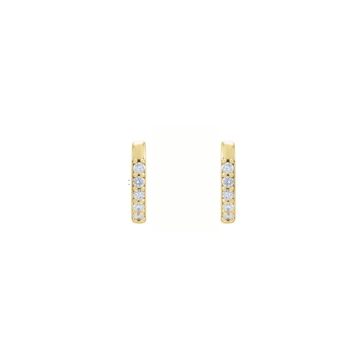 Diamond Small Diamond Hoop Earrings - Camille Jewelry