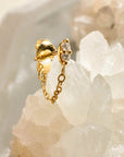 Diamond Studs with Locking Backs in Solid 14K Gold