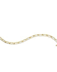 Gold Filled Large Elongated Curb Chain Bracelet On white background - Camille Jewelry