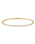 Diamond Tennis Bracelet | 14K Gold Flexible Bangle 1.5–3 CTW on a white background - Camille Jewelry