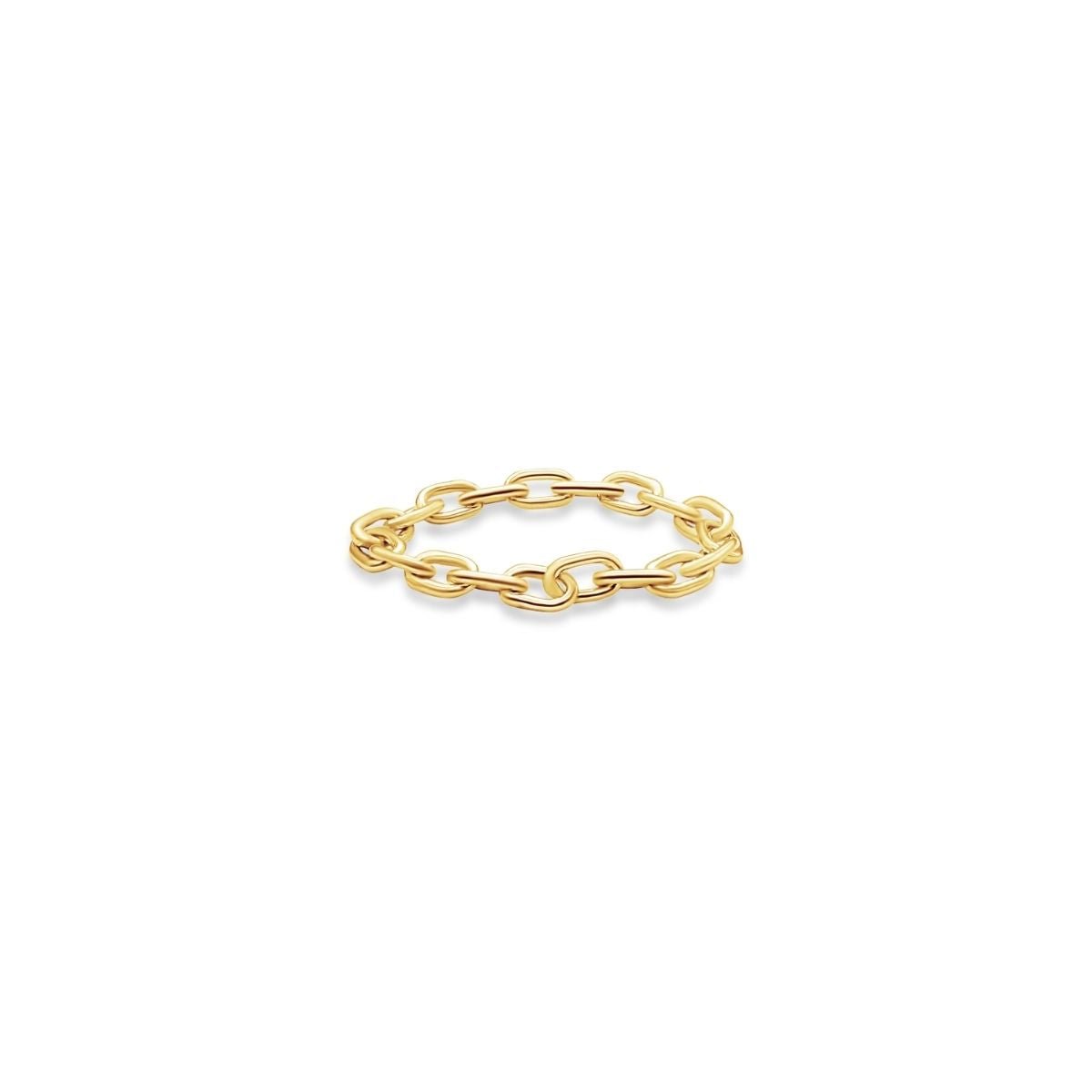 Flexible Gold Cable Chain Ring - Camille Jewelry