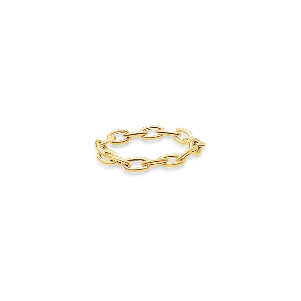 Flexible Gold Cable Chain Ring - Camille Jewelry