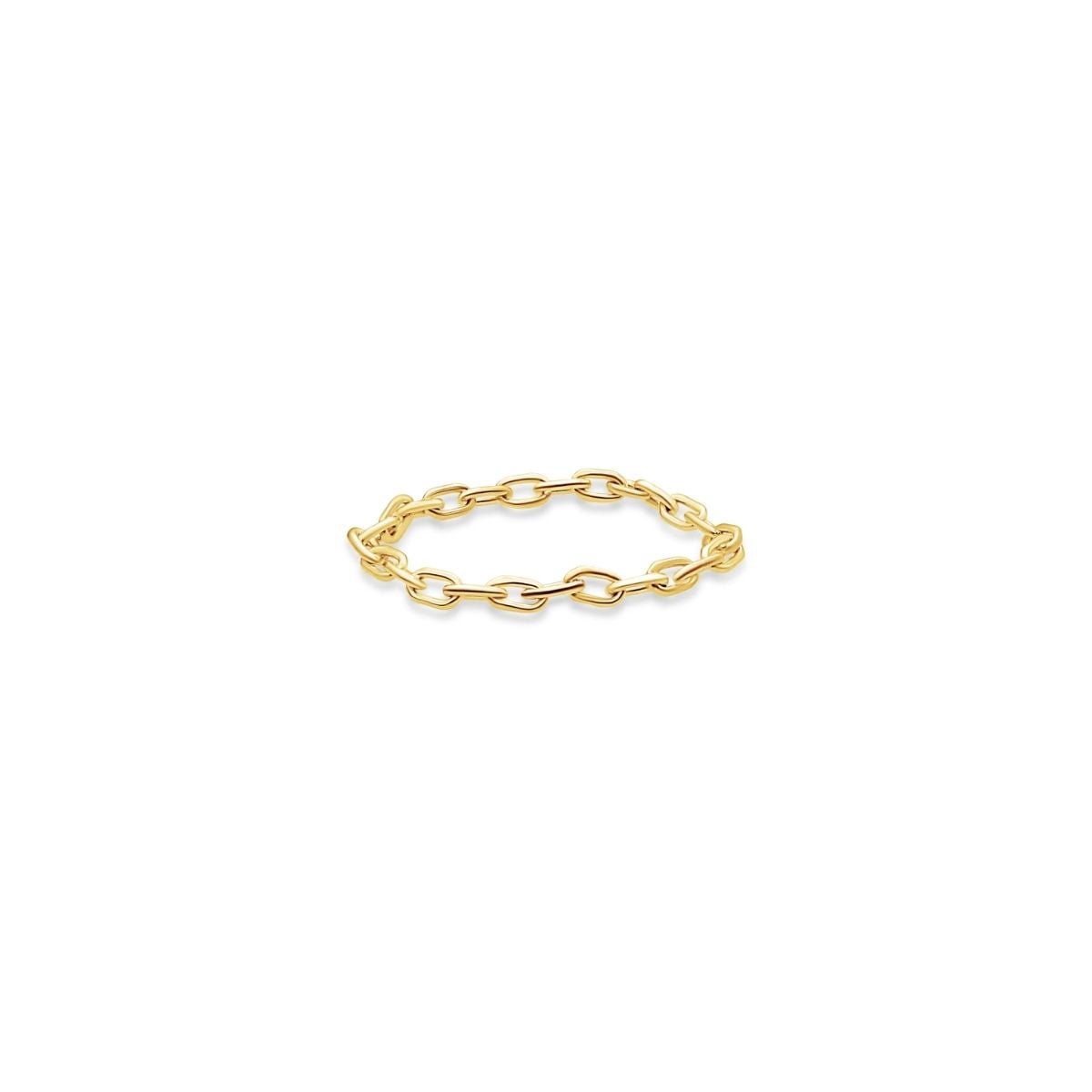 Flexible Gold Cable Chain Ring - Camille Jewelry