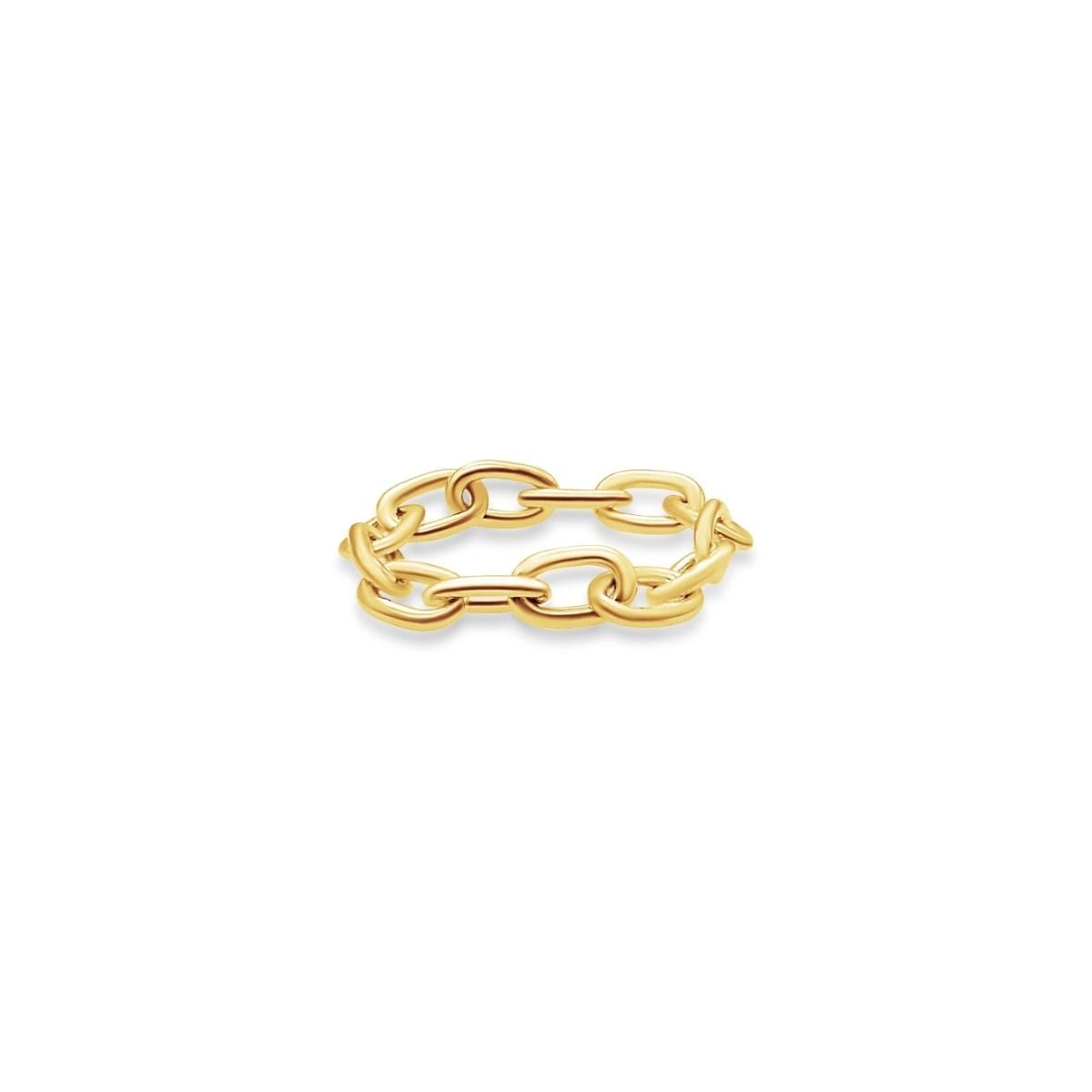 Flexible Gold Cable Chain Ring - Camille Jewelry