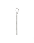 Side view 14K white gold with a natural diamond border on a white background by Camille Jewelry