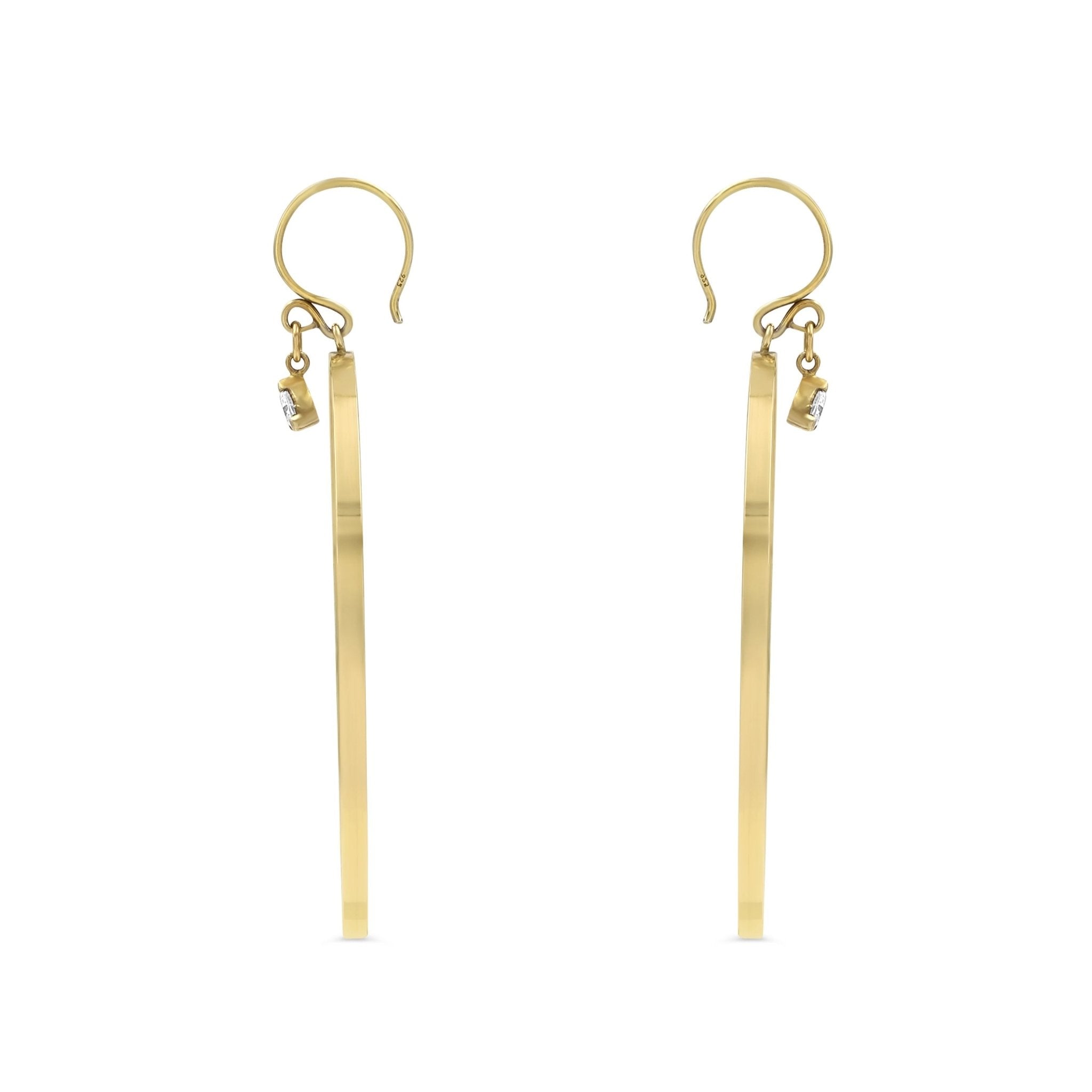 Gold Filled - Charm Hoop Earrings - Camille Jewelry
