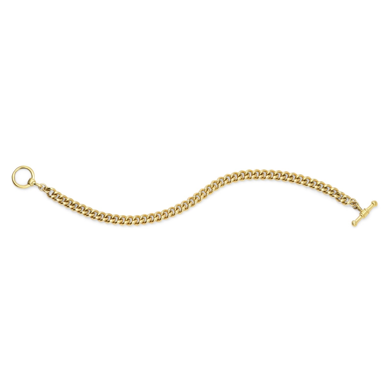 Gold Filled - Curb Chain Toggle Bar Bracelet - Camille Jewelry