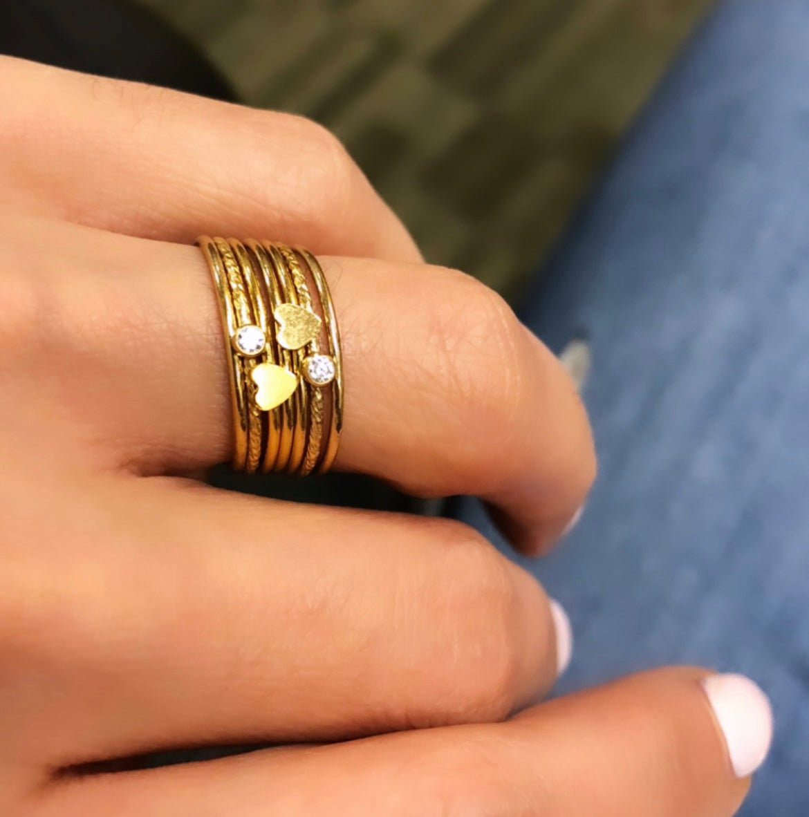 Gold Filled - Delicate Wire Stack Ring - Camille Jewelry