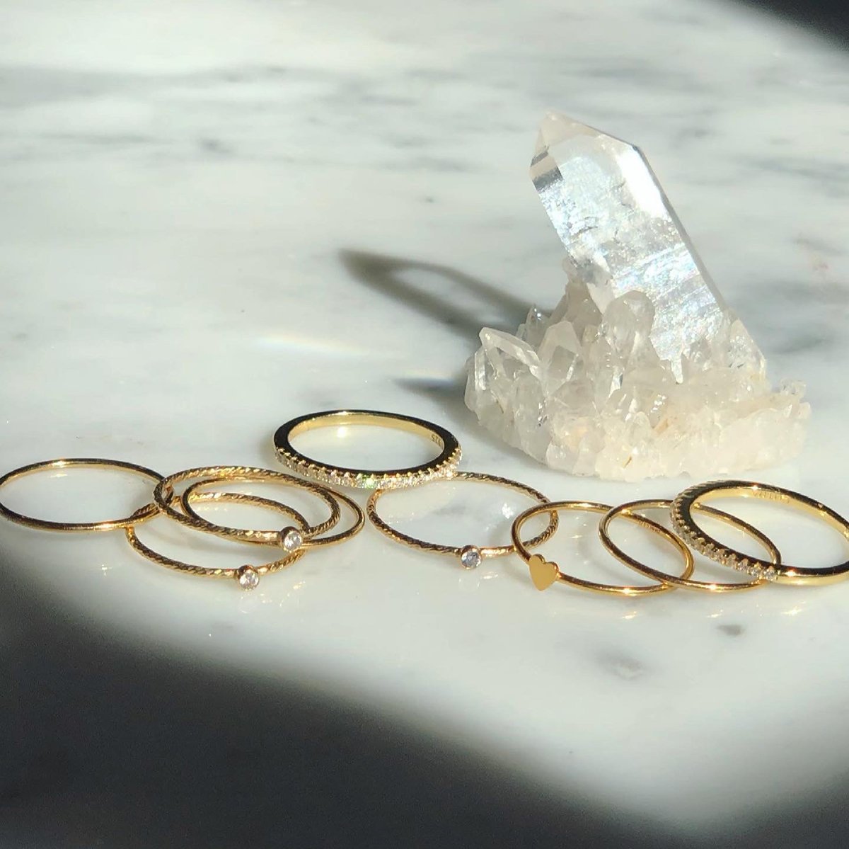 Gold Filled - Delicate Wire Stack Ring - Camille Jewelry