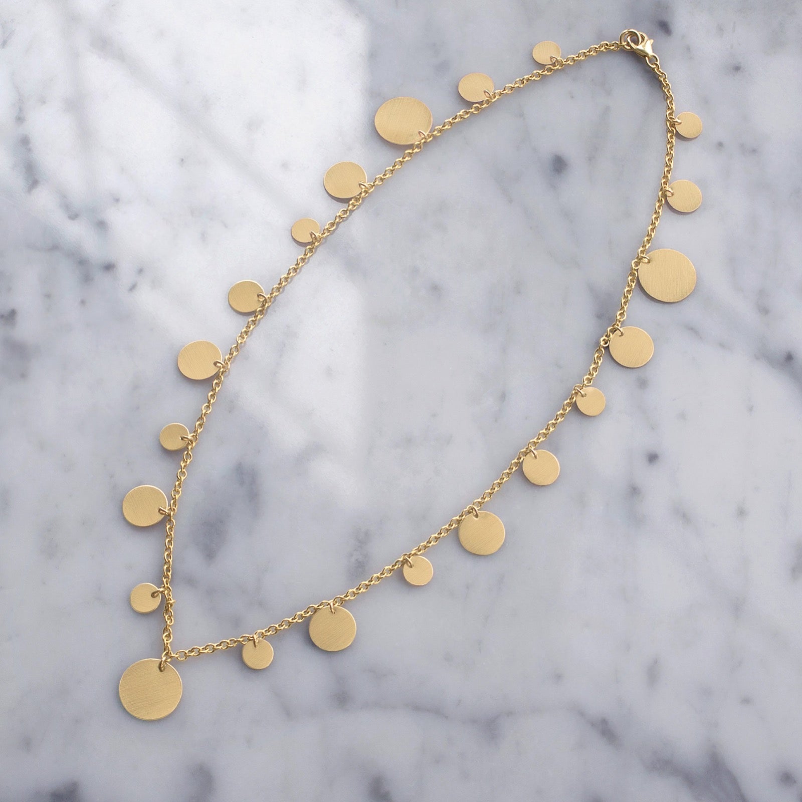 Gold Filled Gypsy Disk Necklace - Camille Jewelry