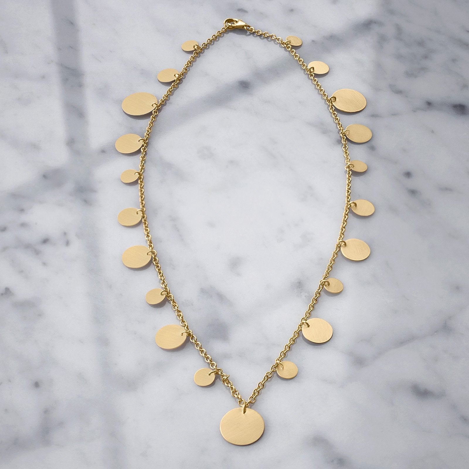 Gold Filled Gypsy Disk Necklace - Camille Jewelry