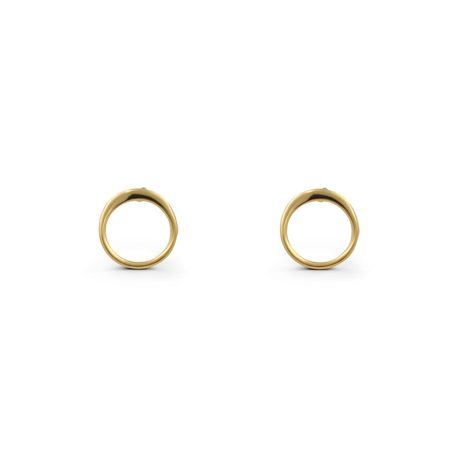 Gold Filled - Mini Open Disk Stud Earrings - Camille Jewelry