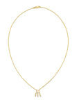 14K Yellow Gold Opal & Diamond Charm Necklace On White Background- Camille Jewelry