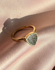 Gold & Silver Trillion Stackable Rings – Concave Pavé Everyday Bands - Camille Jewelry