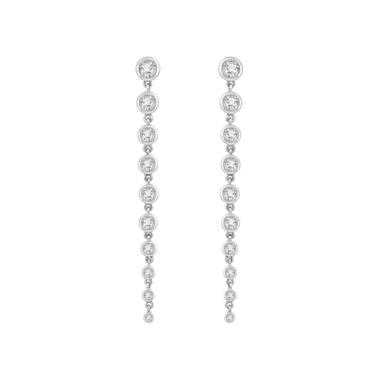 Graduated Diamond Dangle Earrings - Camille Jewelry
