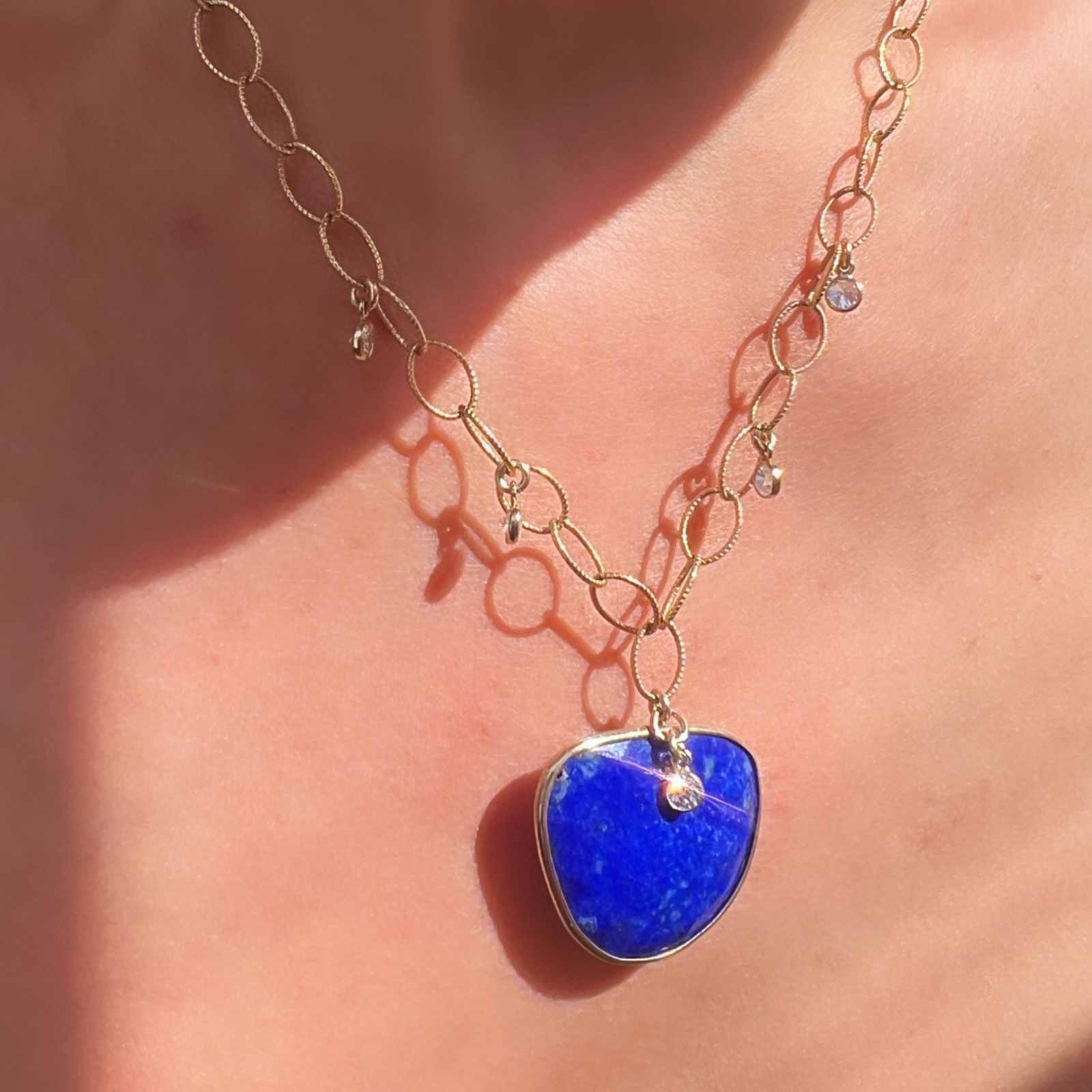 Lapis Gold Filled Necklace - Camille Jewelry