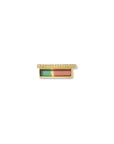 Diamond Bar Tourmaline Gemstone Ring On White background - Camille Jewelry