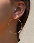 Mini Marquise Diamond Stud Earrings and threader hoops- Camille Jewelry