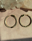 Pavé Hinged Hoop Earrings in Gold Plated and Sterling Silver - Camille Jewelry
