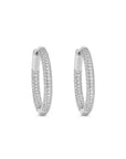 Pavé Hinged Hoop Earrings in Gold Plated and Sterling Silver - Camille Jewelry