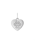 Paw Print Charm with Natural Diamonds in Solid 14K Gold - Camille Jewelry