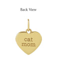 Paw Print Charm with Natural Diamonds in Solid 14K Gold - Camille Jewelry