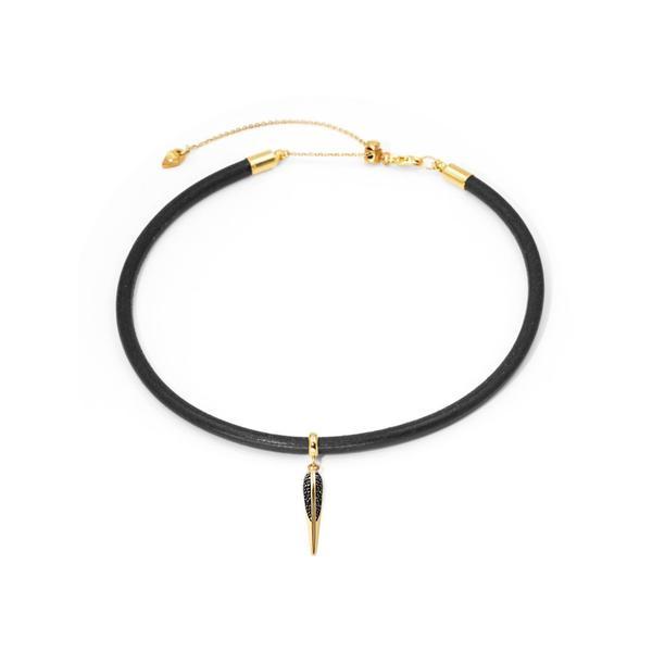 Phoenix - Beak Leather Choker Necklace - Camille Jewelry