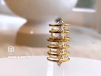 Theia Layered Trillion Stone Gold Vermeil Ring | Camille Jewelry