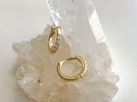 14k gold hinged diamond hoop earrings | Camille Jewelry 