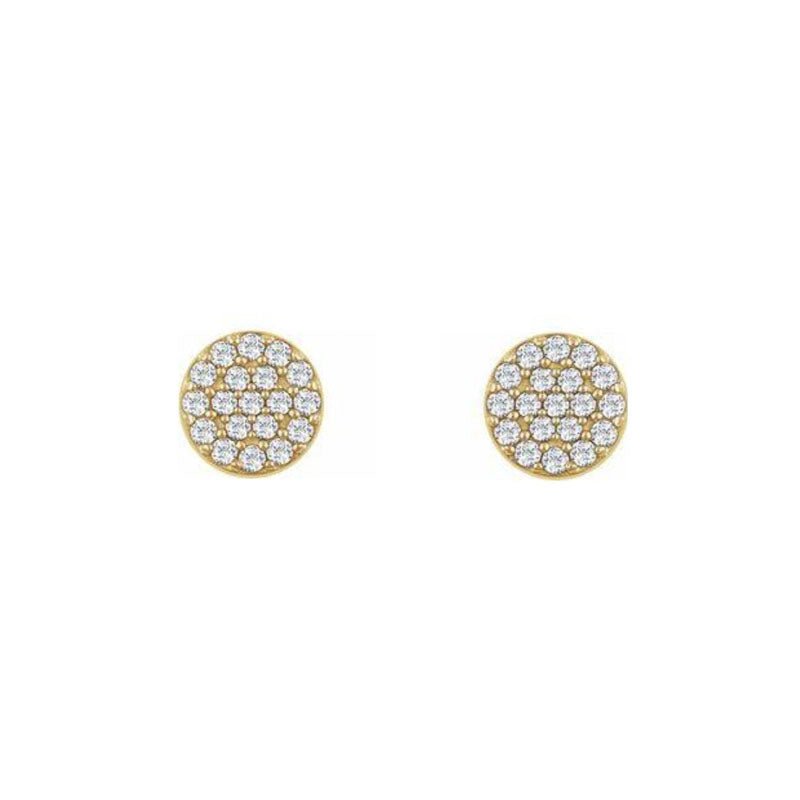 Round Diamond Cluster Stud Earrings - Camille Jewelry